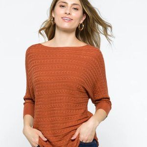 Reviera Cable Knit Dolman Sweater